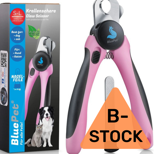 BluePet Krallenschere mit Schutz Rosa M-L B-Stock