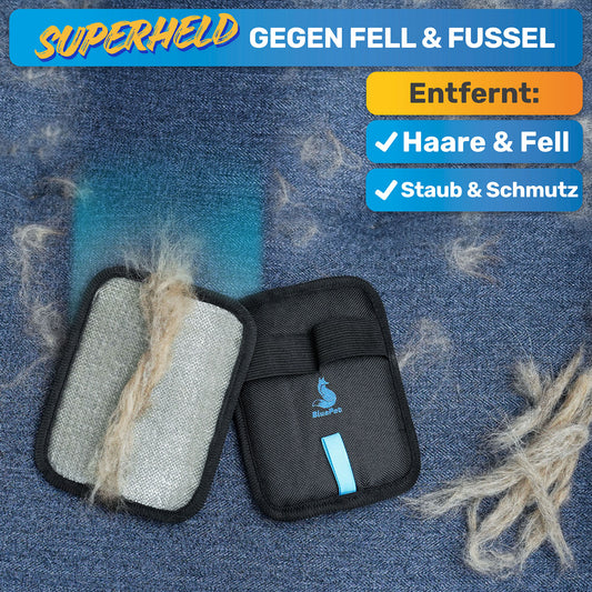 BluePet Fellhandschuh, Tierhaarentferner Handschuh, Fell Magnet gegen Katzenhaare und Hundehaare