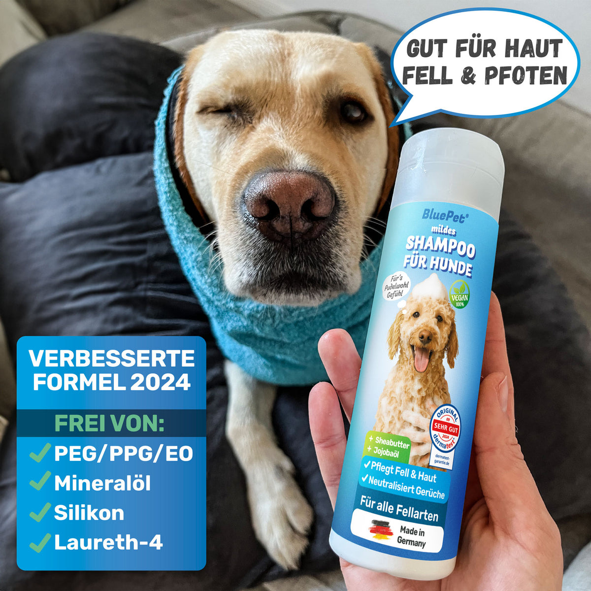 Hundeshampoo Sensitiv – Shampoo für Hunde und Welpen (mild)