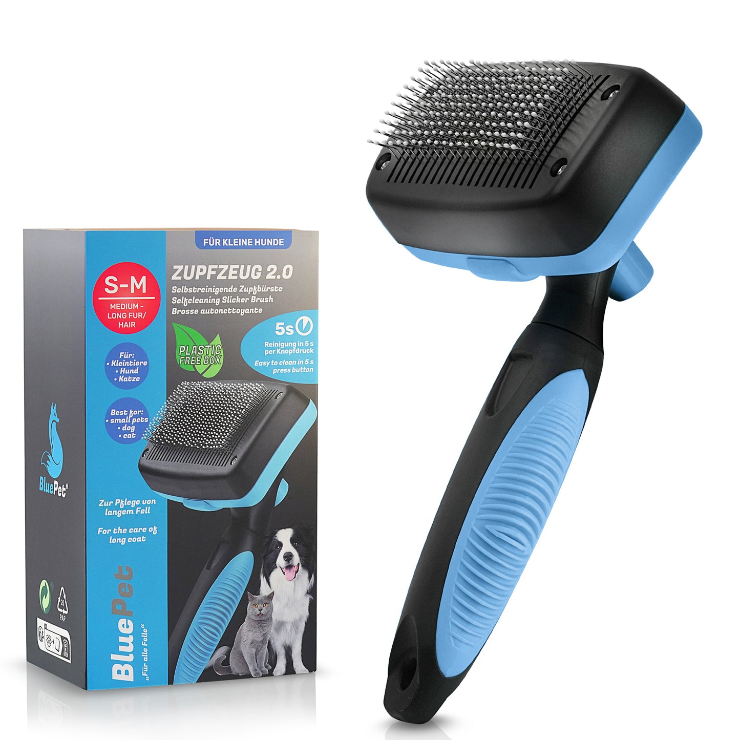 "ZupfZeug 2.0" Selbstreinigende Zupfbürste