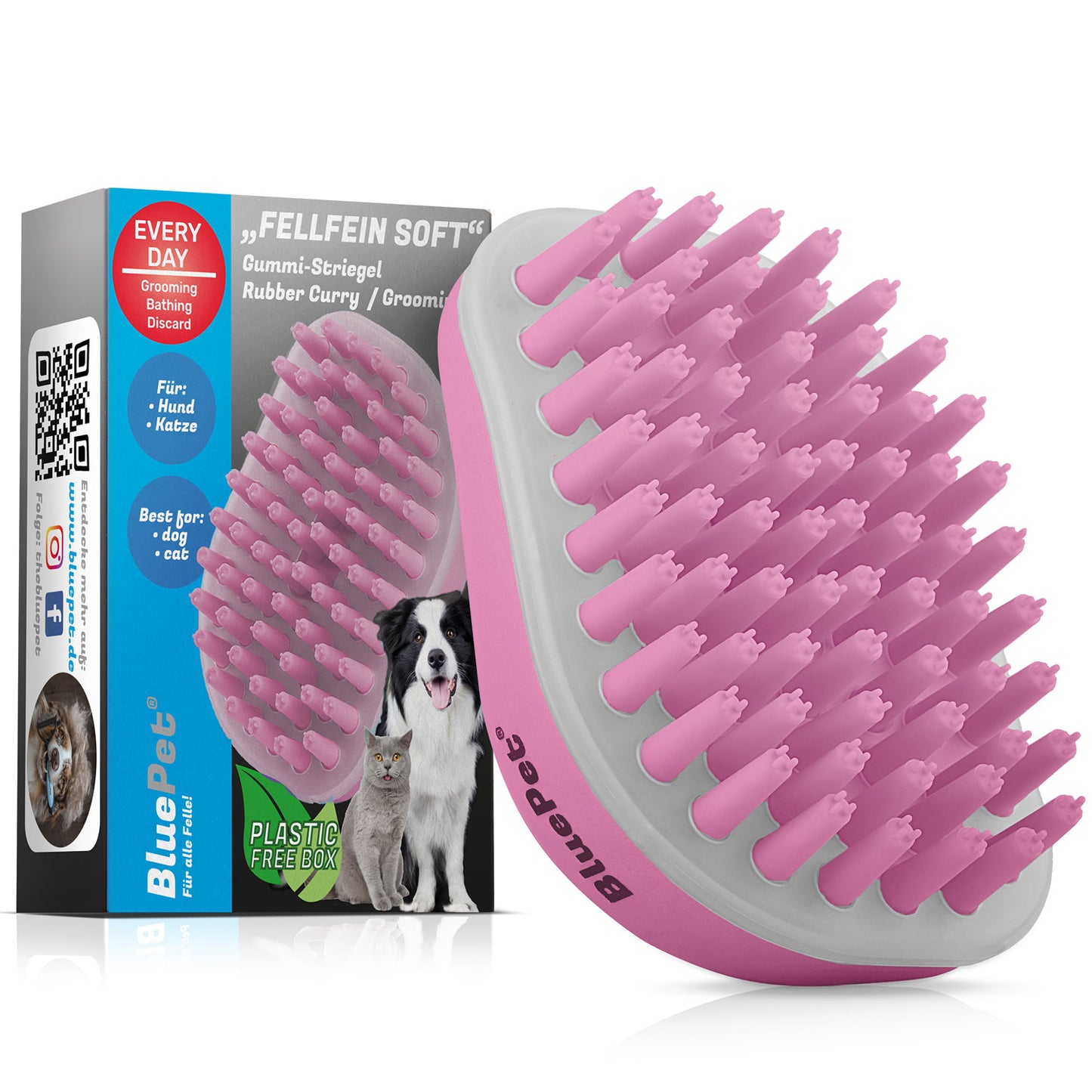 "FellFein Soft" Gummistriegel