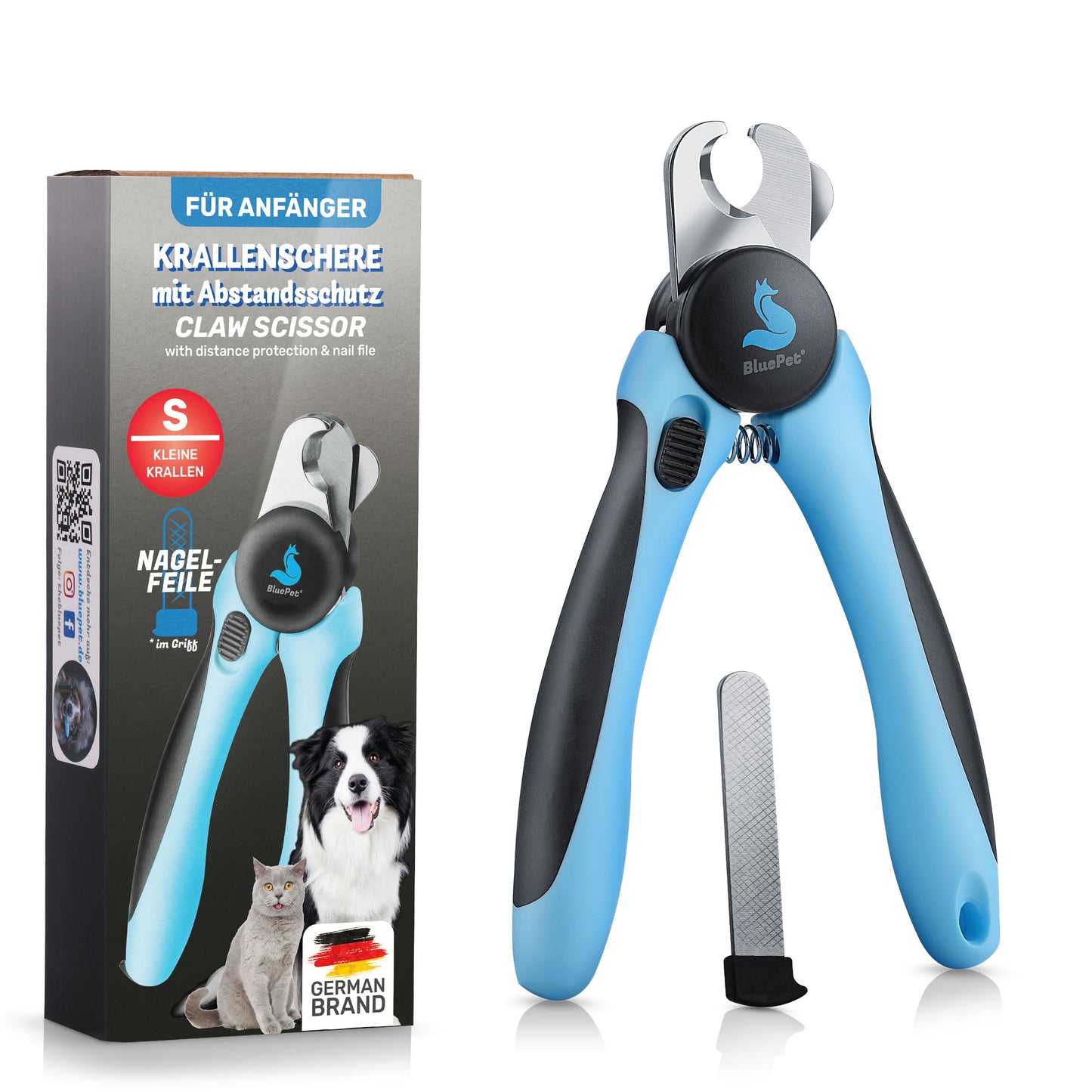Krallenschere mit Schutz Gr. M-L für kleine & große Hunde