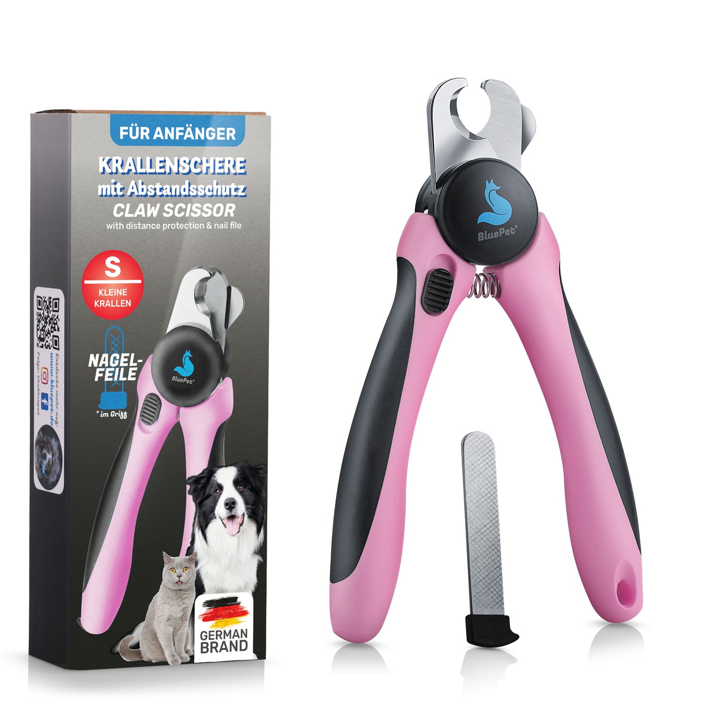 Krallenschere mit Schutz Gr. M-L für kleine & große Hunde