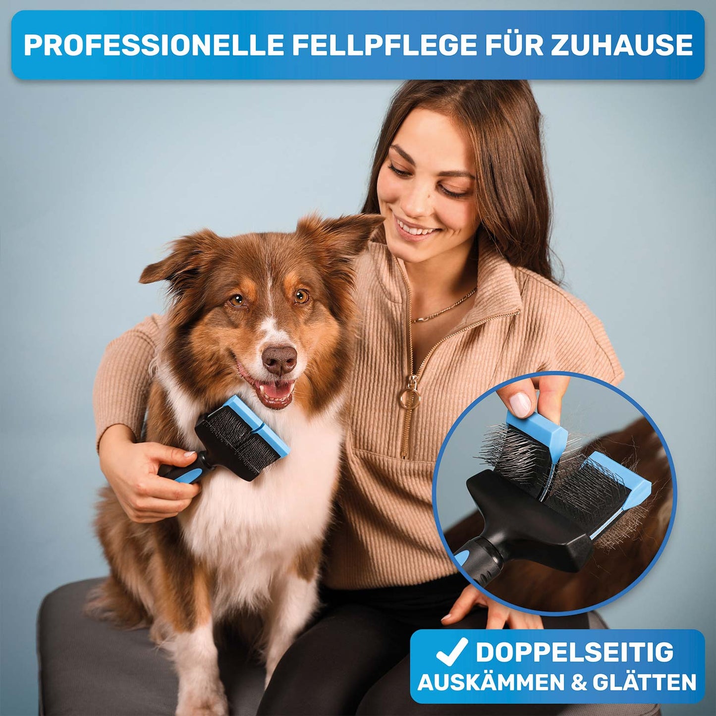 Professionelles Hunde-Fellpflege-Set für Langhaar