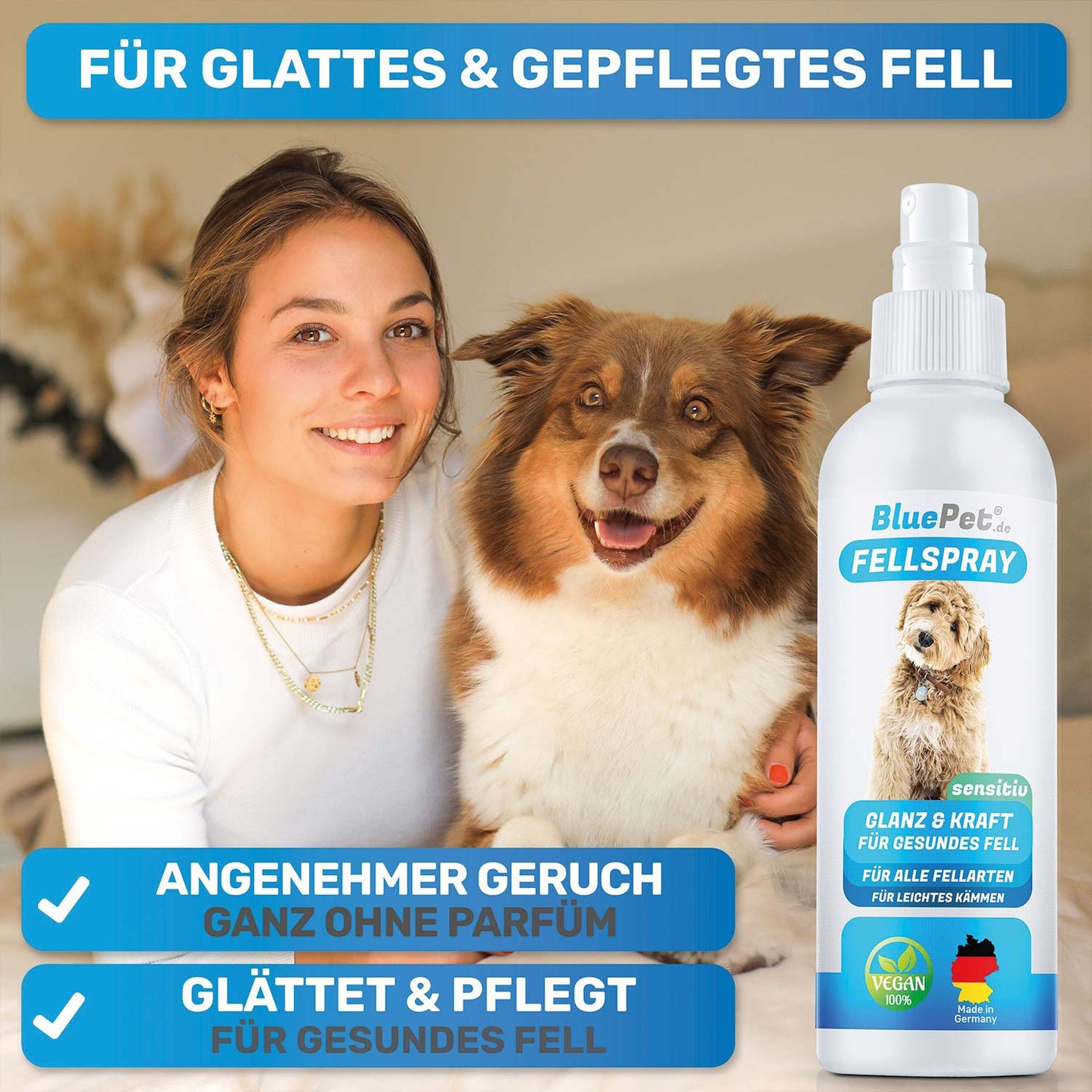 Professionelles Hunde-Fellpflege-Set für Langhaar