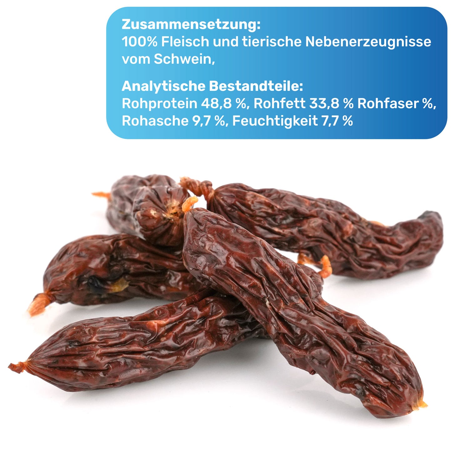 10x Würstl Schwein für Hunde 100g