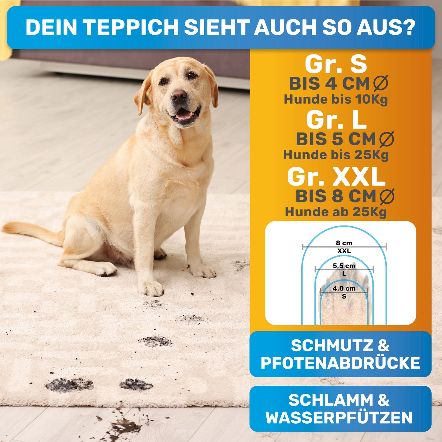 "PfotenBlitz" Pfotenreiniger für Hunde