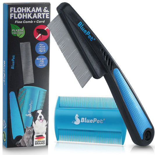 Flohkamm & Flohkarte als Ergänzung zu Flohmittel B-Stock (Verpackungsschäden)