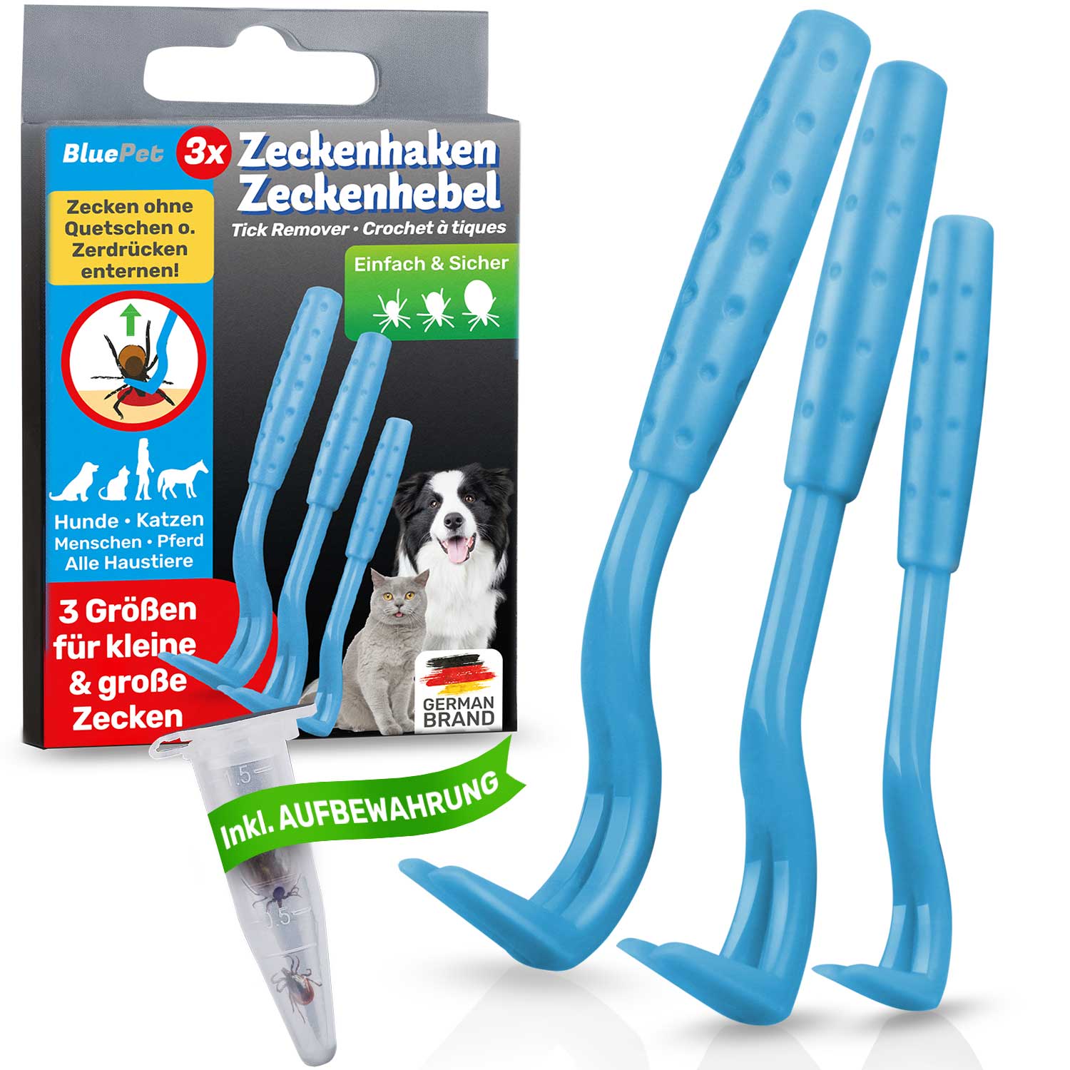 Zeckenhaken 3er Set