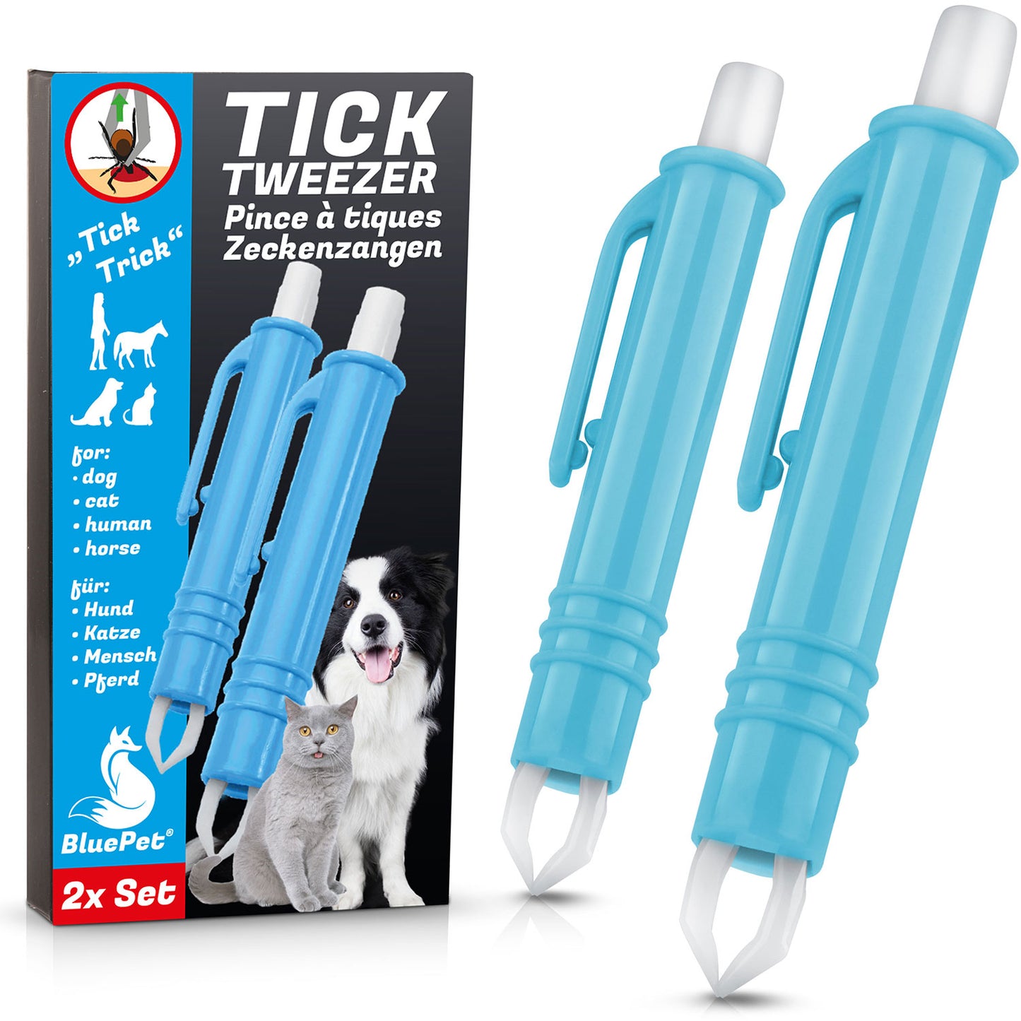 2x Automatische Zeckenzange, Zeckenentferner