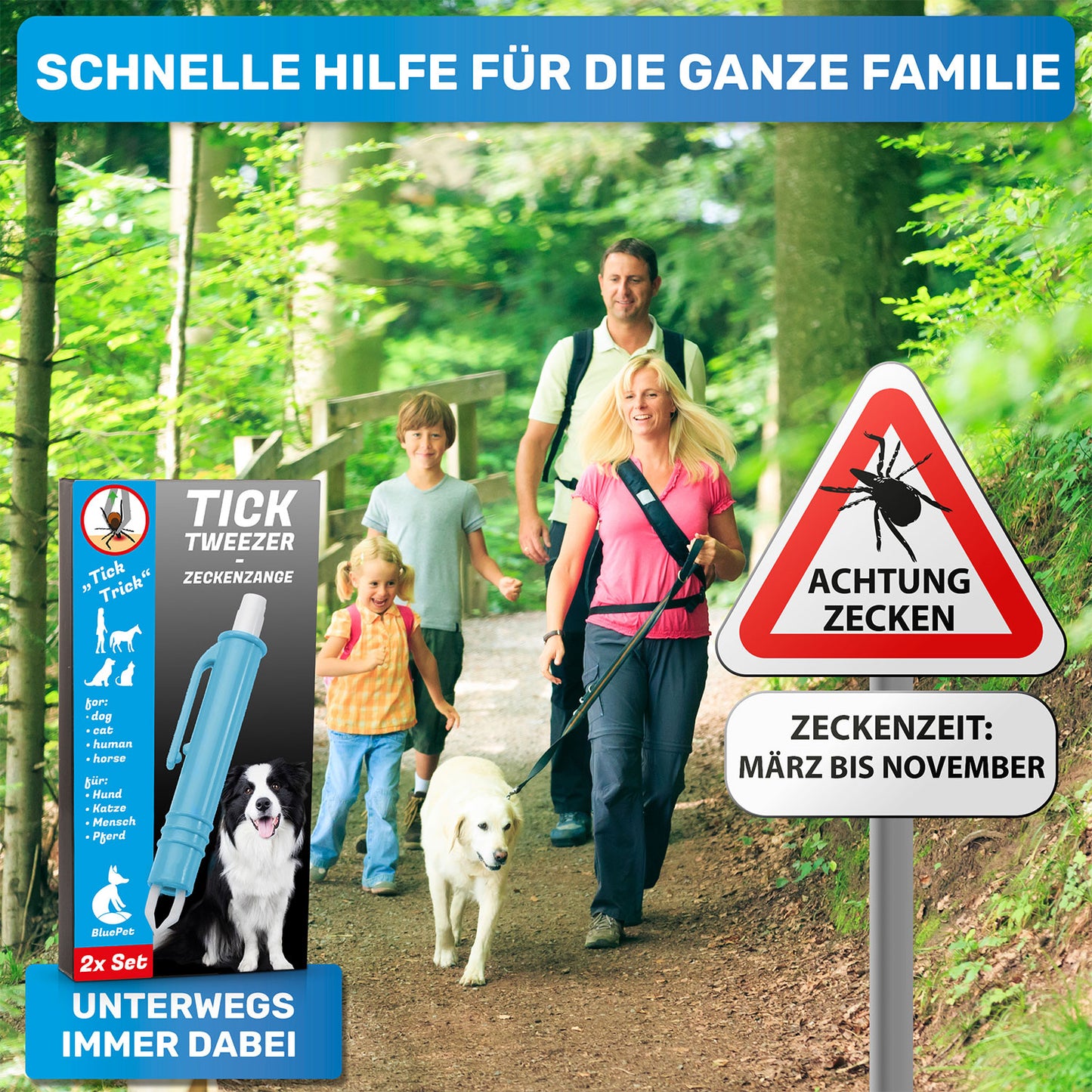 2x Automatische Zeckenzange, Zeckenentferner