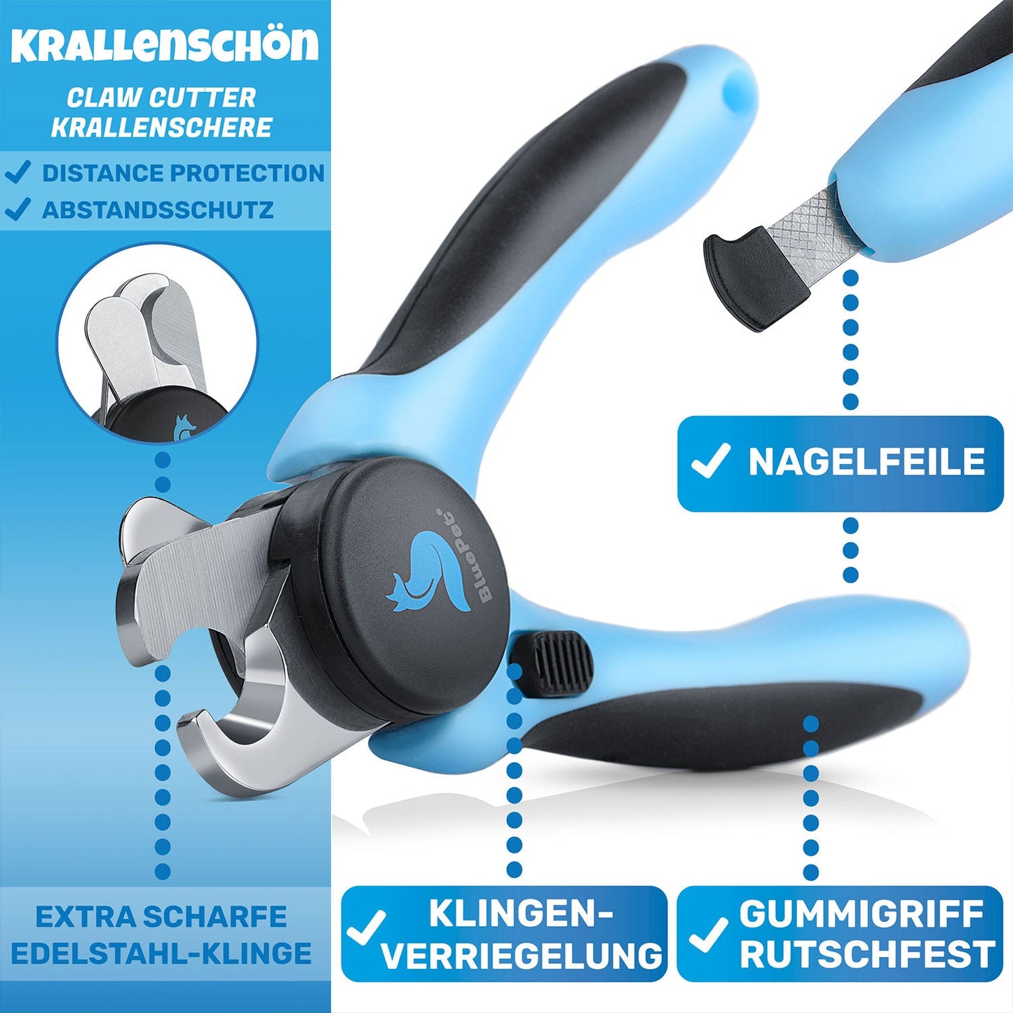 Krallenschere mit Schutz Gr. M-L (B-Stock)