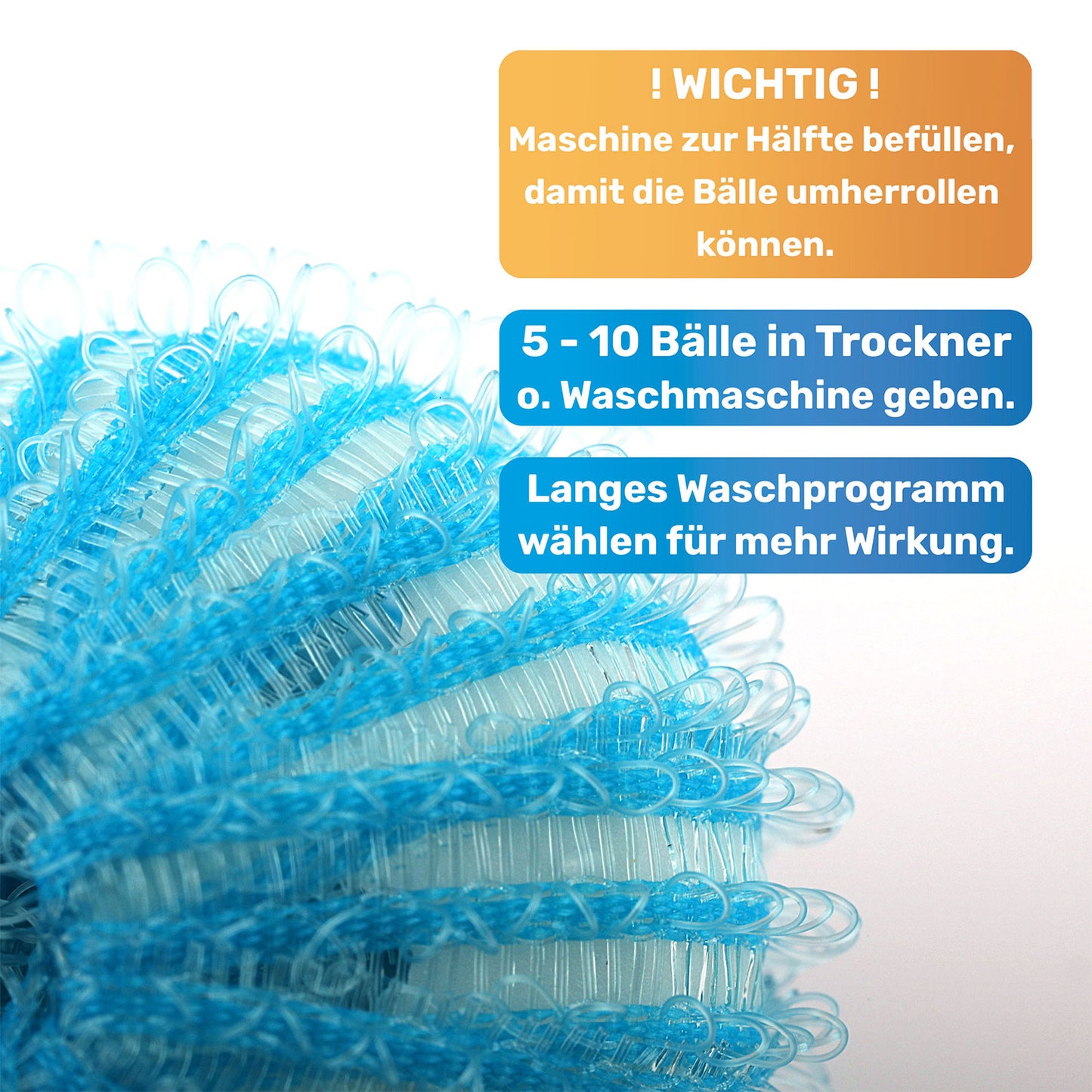 Wäschebälle / Fusselbälle für saubere Wäsche