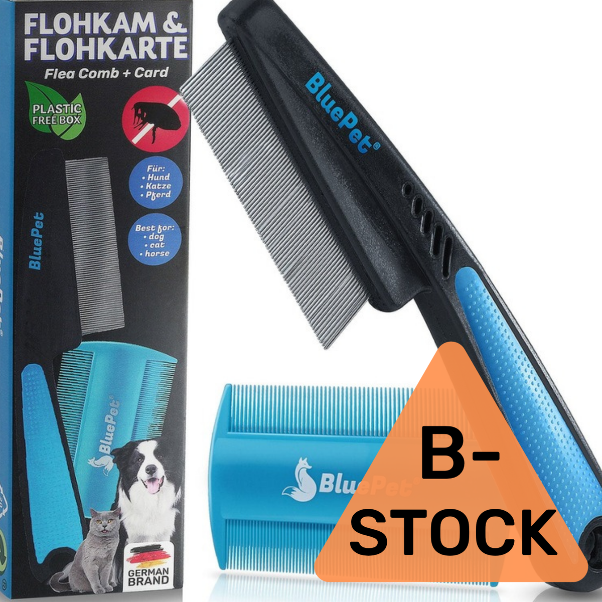 BluePet Flohkamm & Flohkarte Set B-Stock