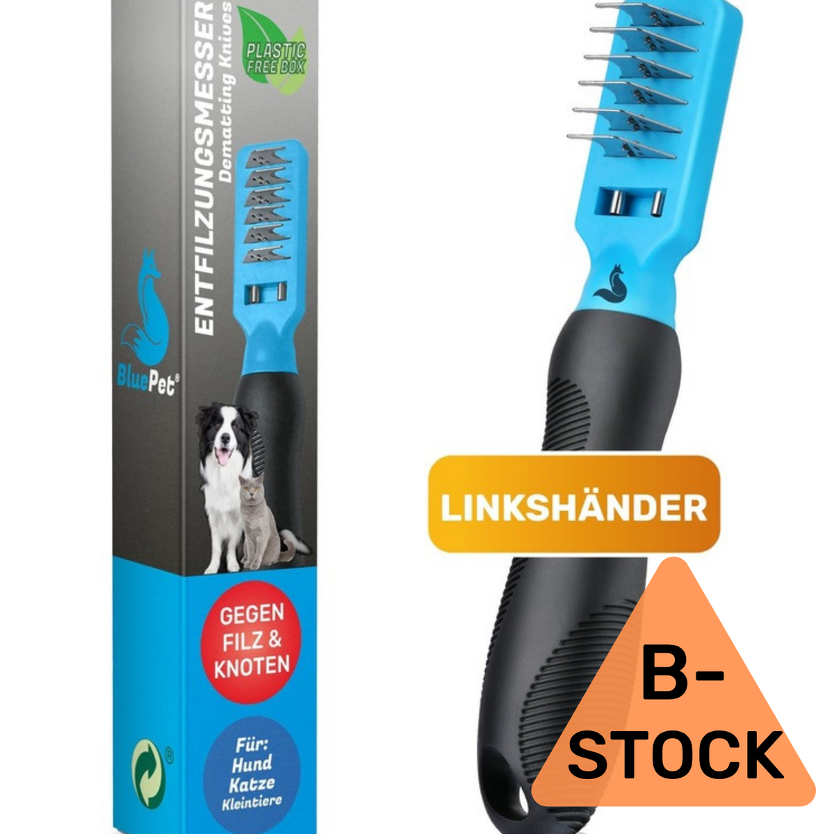 BluePet Entfilzer Linkshänder B-Stock