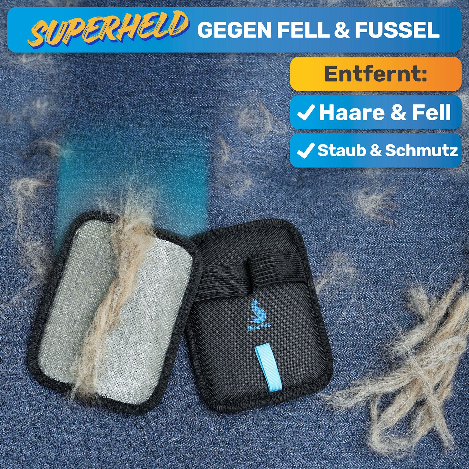 Fellhandschuh, Tierhaarentferner Handschuh, Fell Entferner Magnet gegen Katzenhaare & Hundehaare