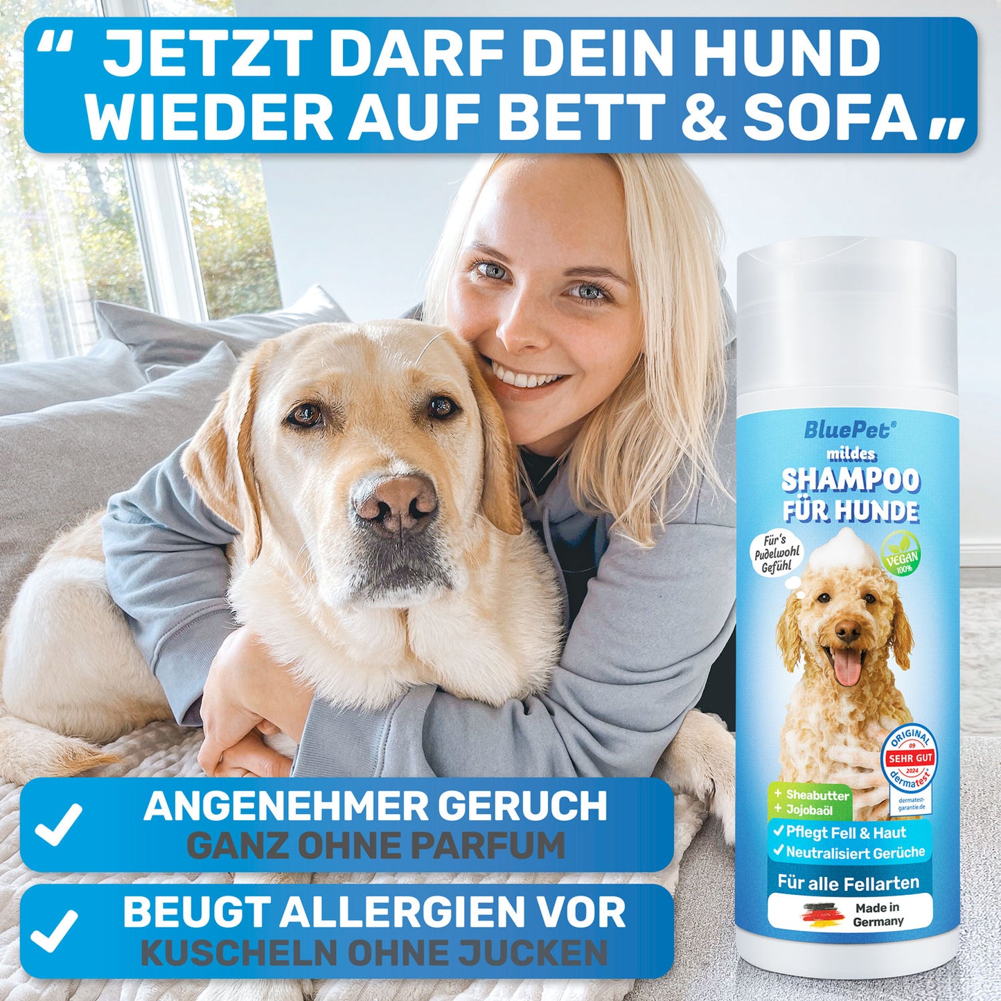 Hundeshampoo Sensitiv für Hunde und Welpen