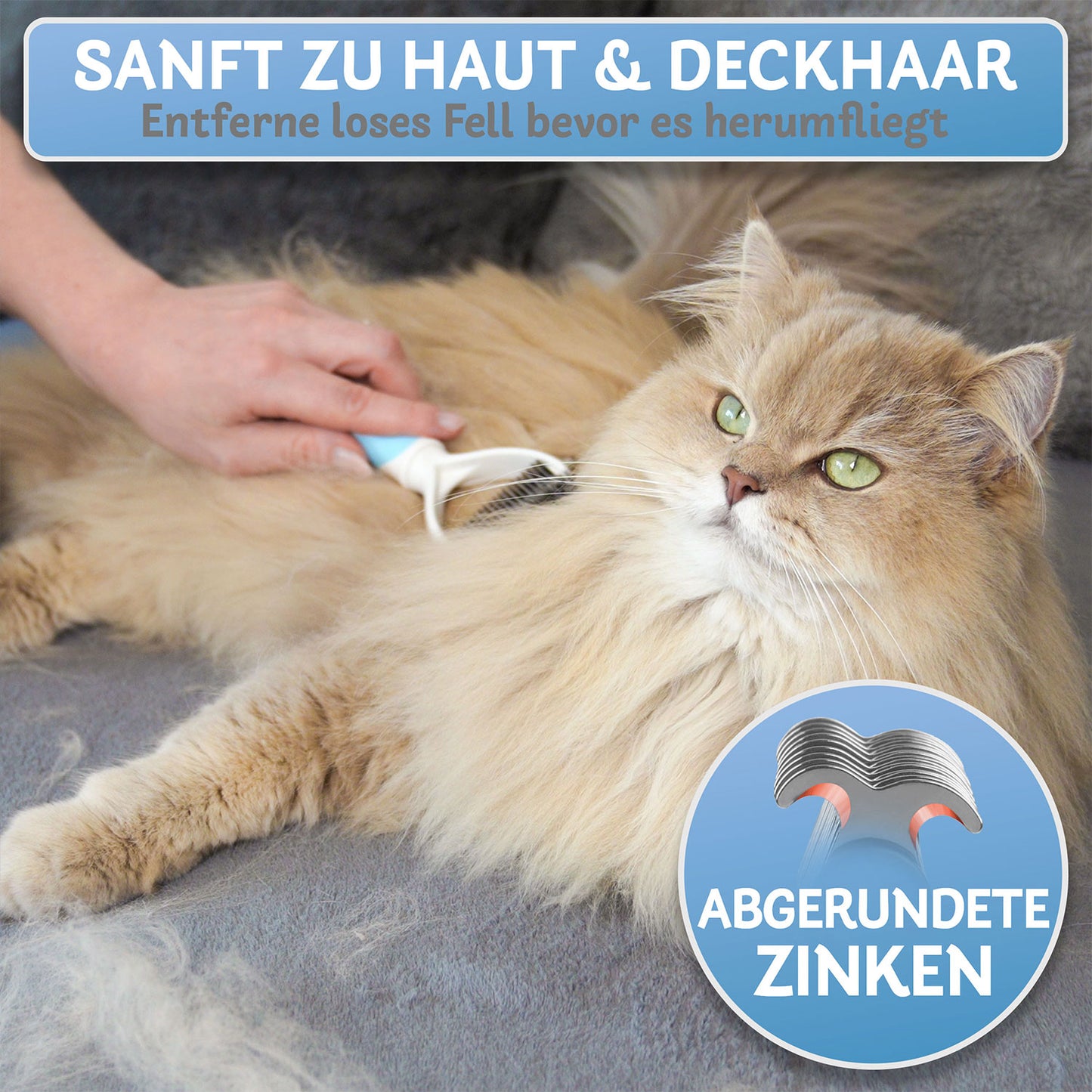 Unterwollbürste für Katzen im Fellwechsel
