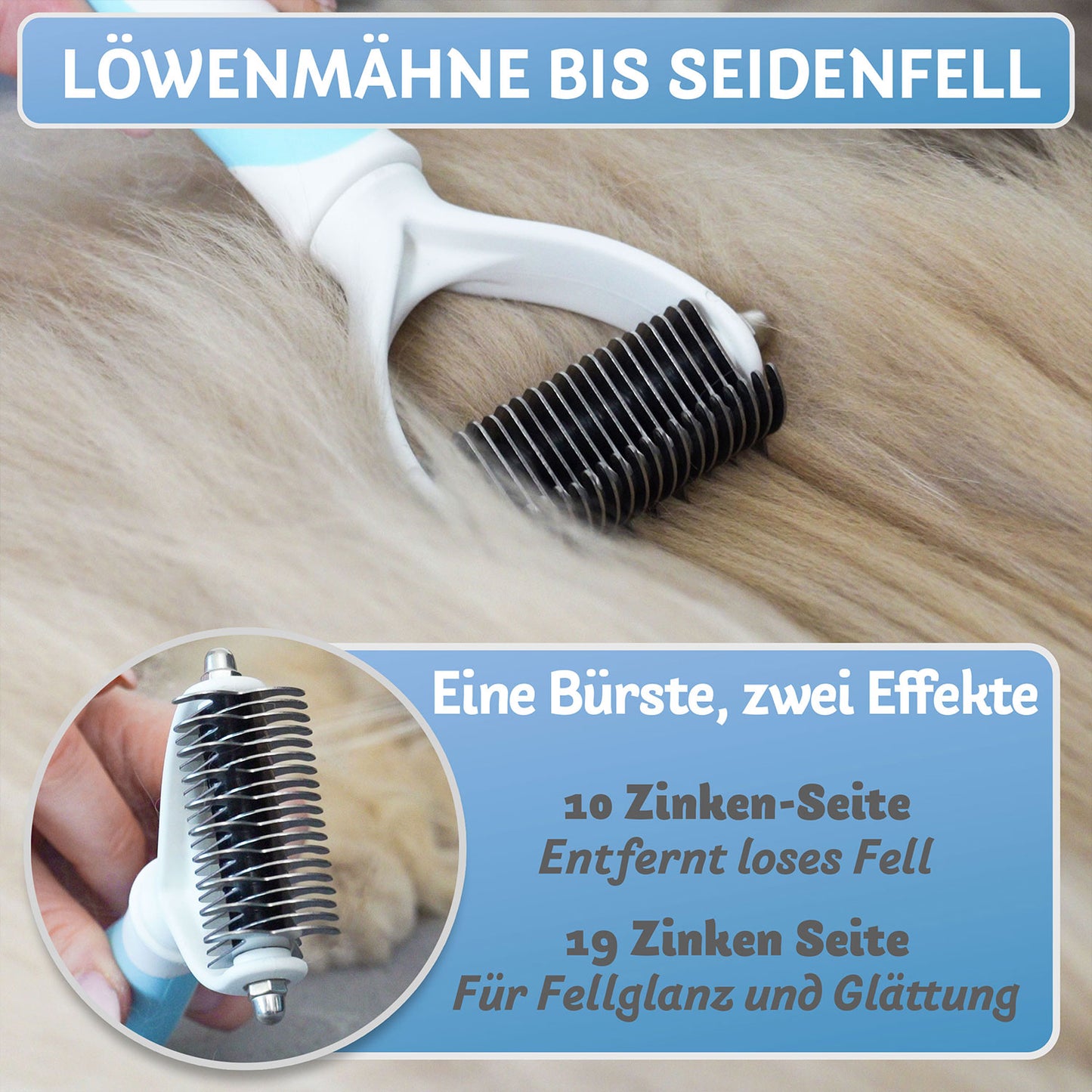 Unterwollbürste für Katzen im Fellwechsel