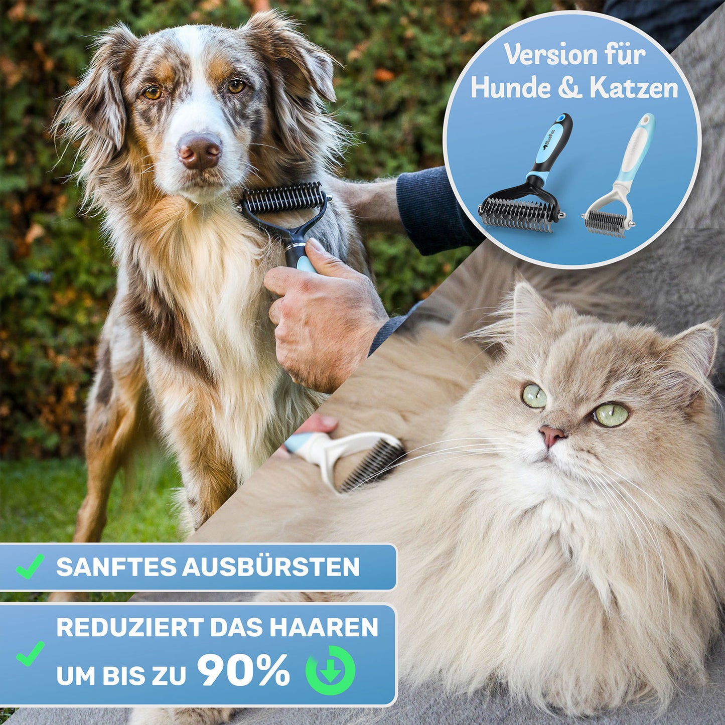 Unterwollbürste für Katzen im Fellwechsel