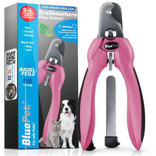 Verstellbare Krallenschere für kleine & große Hunde Rosa