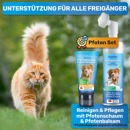 BluePet Pfotenschaum Pfotenreiniger für Katzen - ideal für Freigänger, perfekt gemeinsam mit dem BluePet Pfotenbalsam