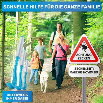 Premium 3x Zeckenhaken, Zeckenentferner