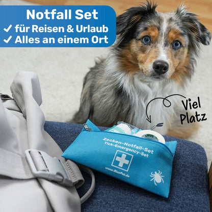 10 teiliges Set Zeckenentferner, Notfallset für Hunde & Katzen