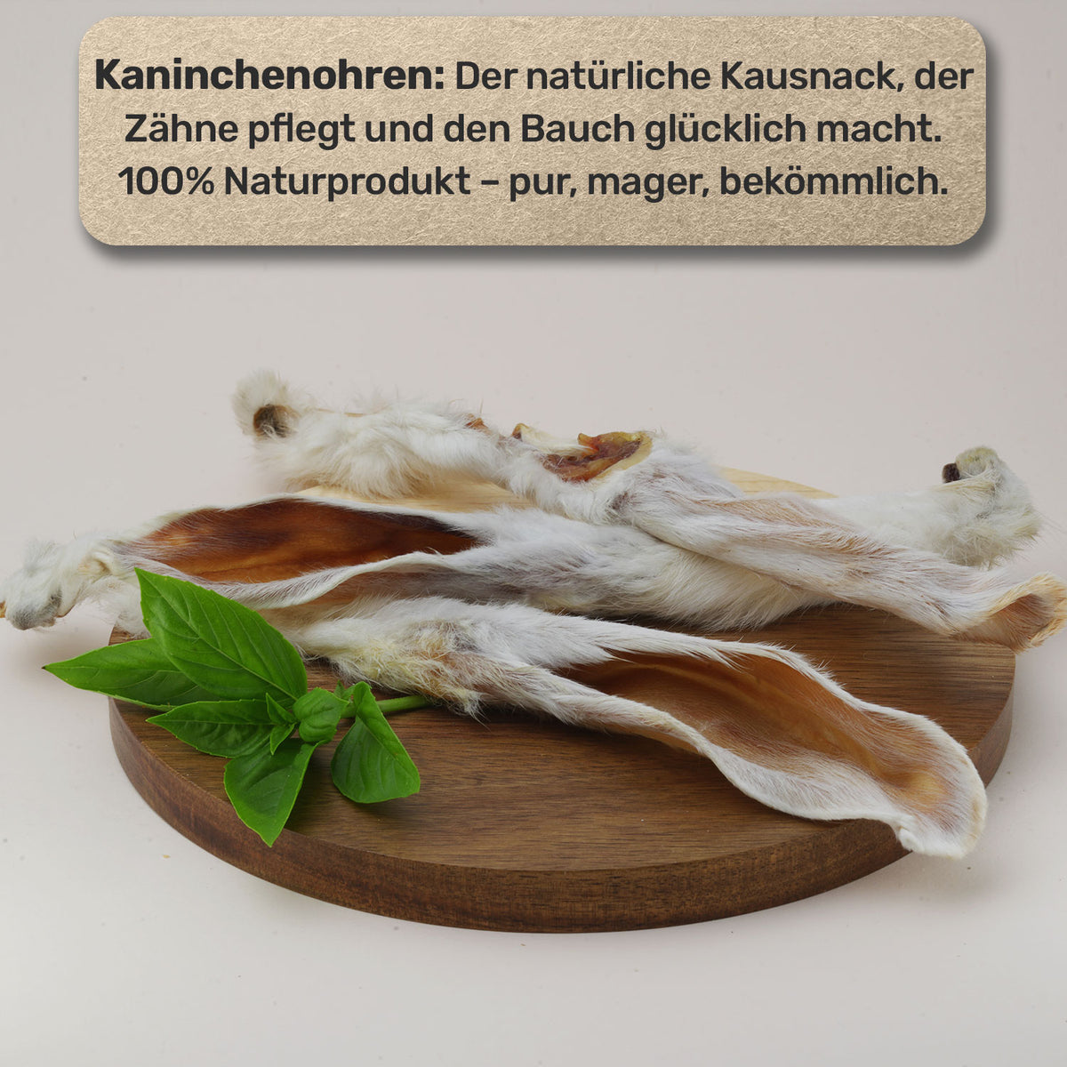Kaninchen-Ohren mit Fell 100g