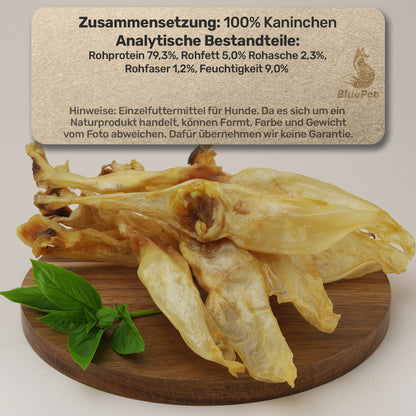 Kaninchen-Ohren ohne Fell 100g