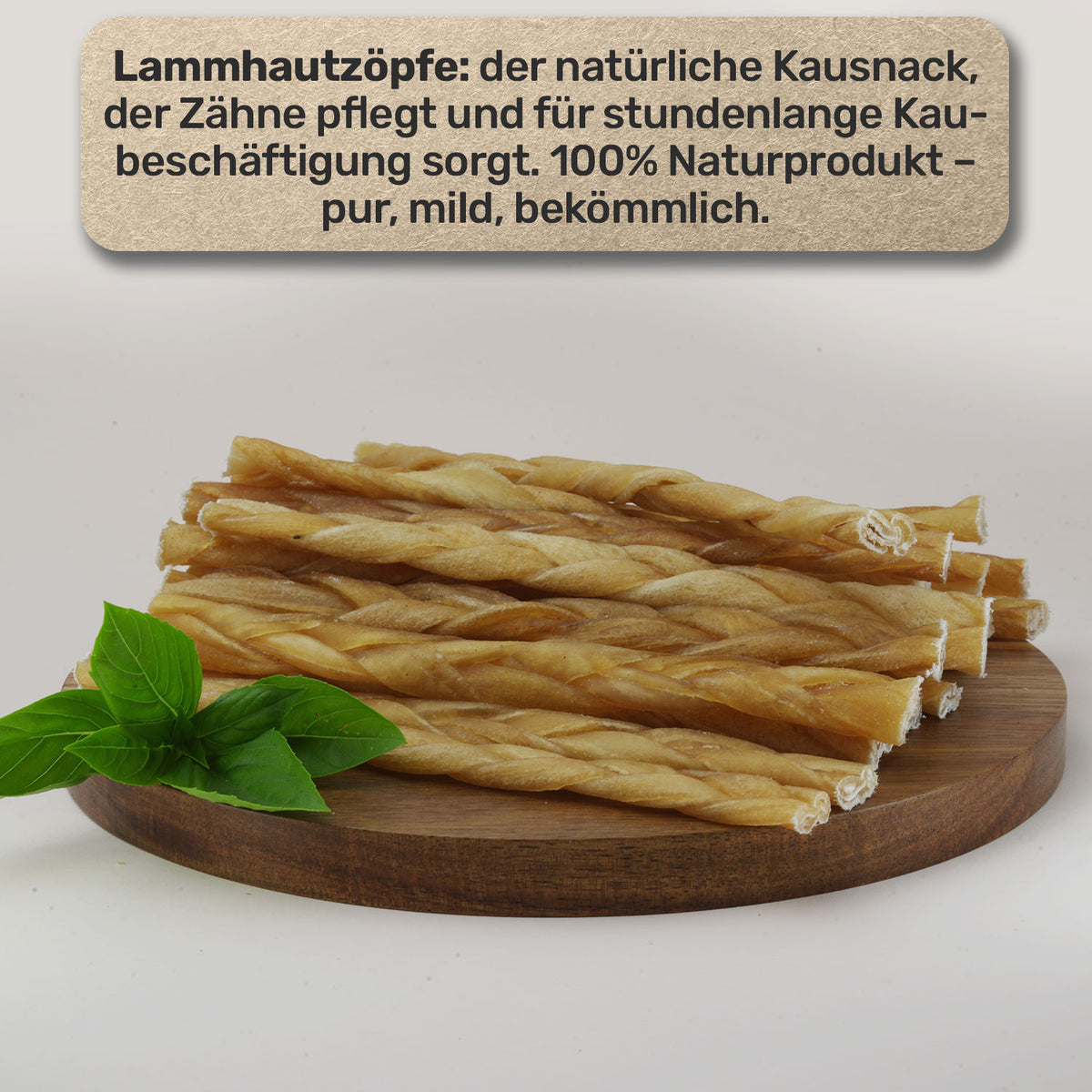 Lammhautzöpfe 100g Kausnack Lammhaut