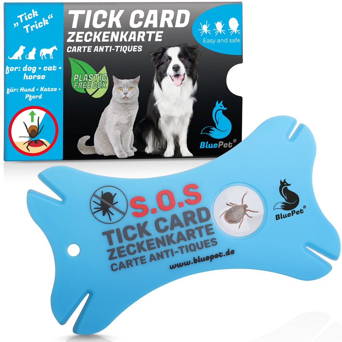 Zeckenkarte zum Zecken entfernen Tick Card