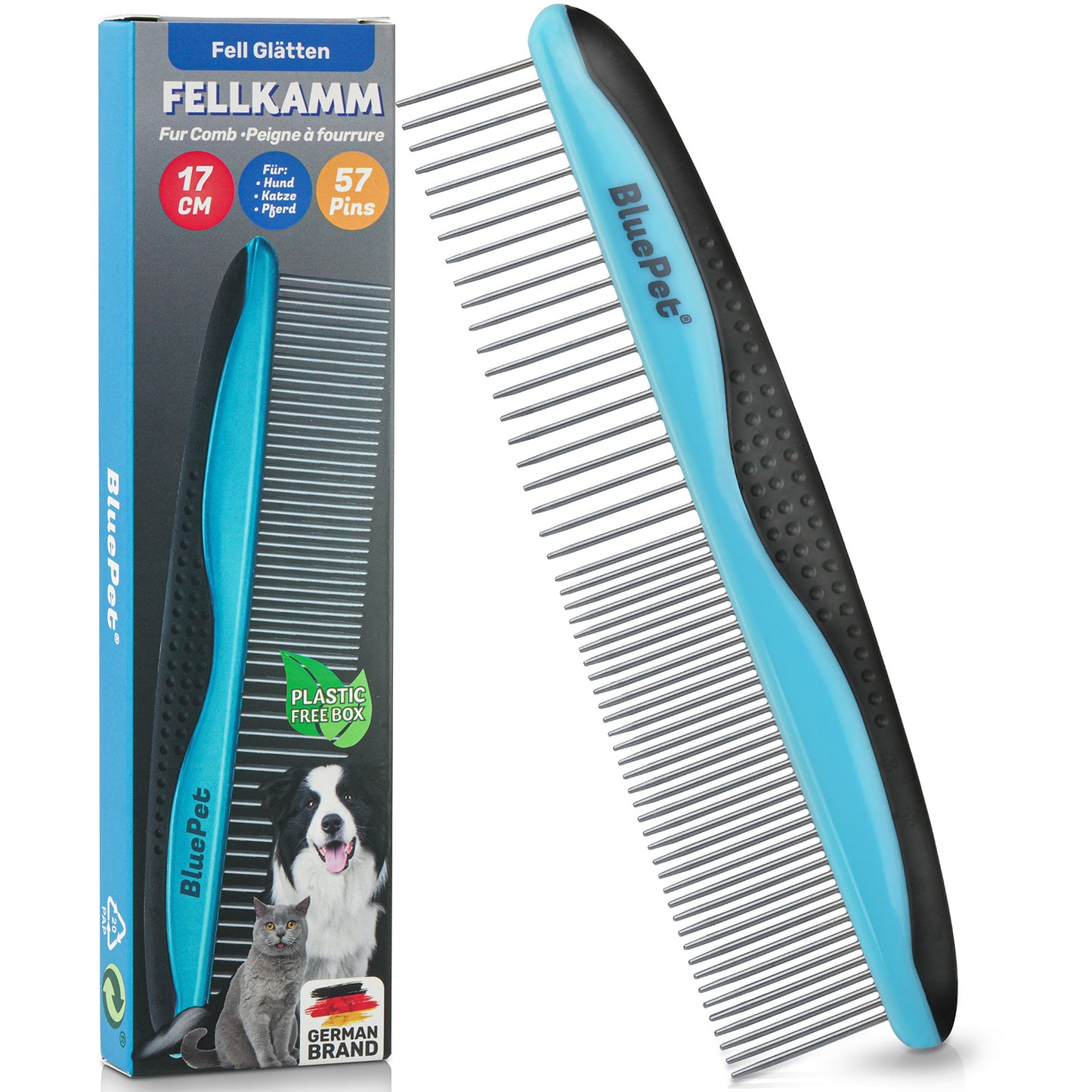 17cm Hundekamm & Katzenkamm - Metallkamm für Hunde (Verpackung mit Mängel) B-Stock