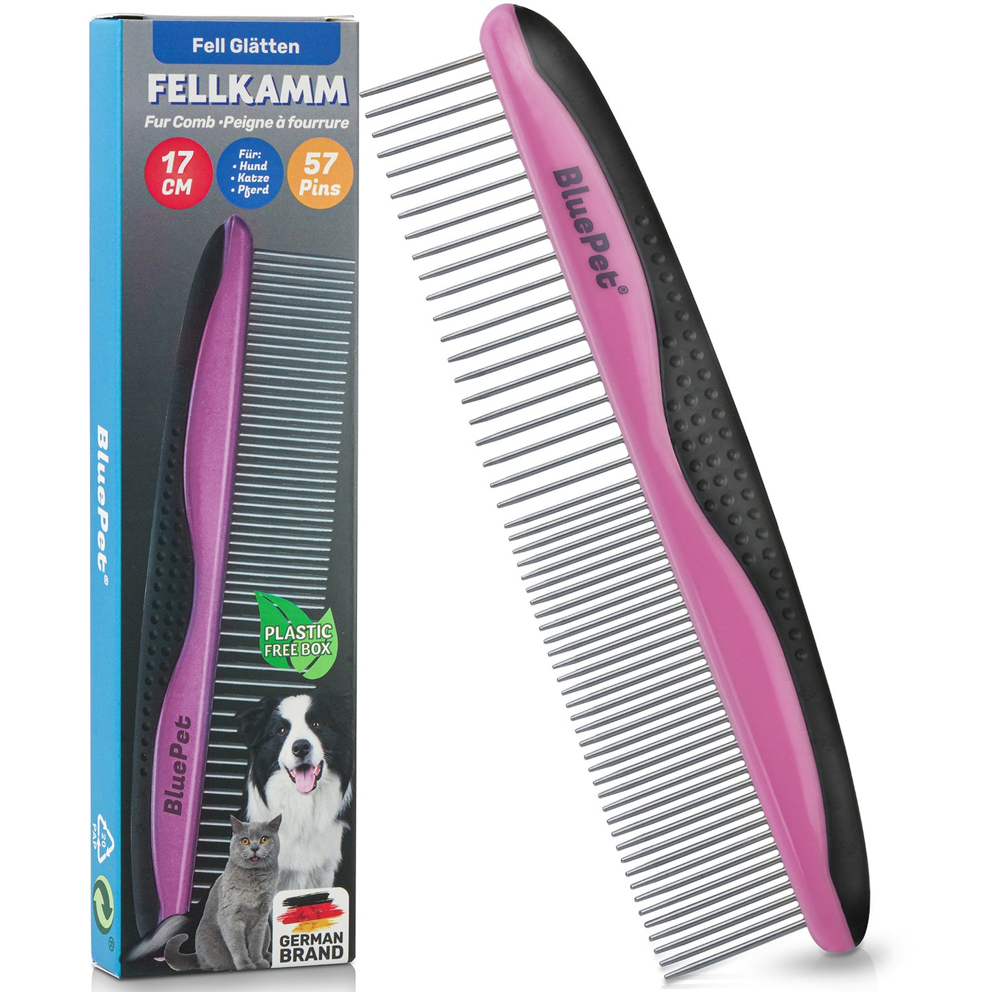 17cm Hundekamm & Katzenkamm - Metallkamm für Hunde (Verpackung mit Mängel) B-Stock