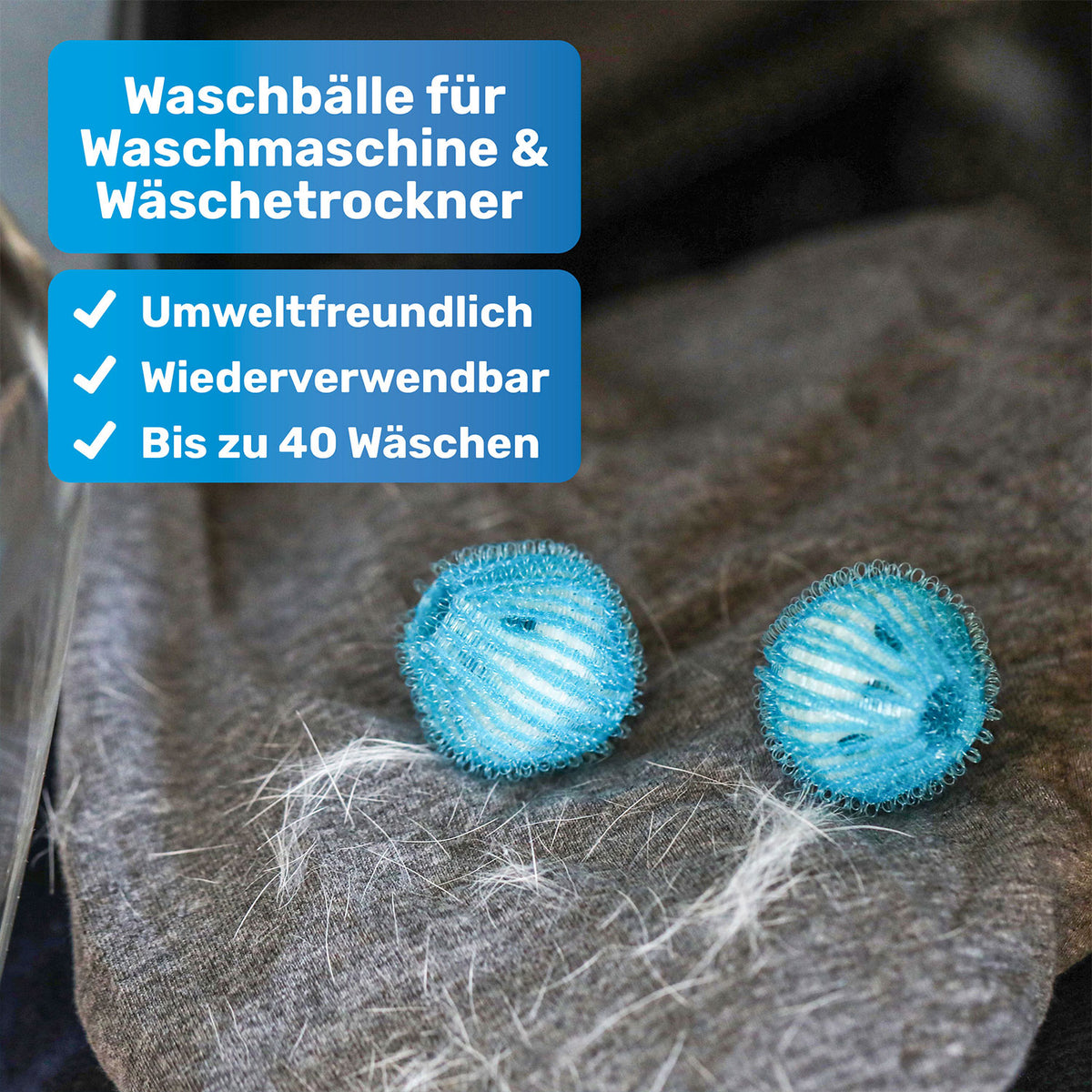 Fusselbälle für die Waschmaschine I BluePet